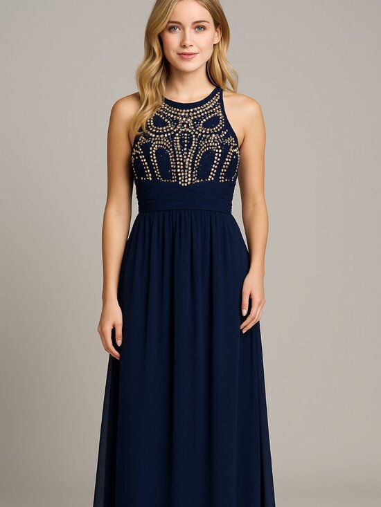 B. Darlin Dresses & Skirts - B. Darlin blue and gold dress, size 1/2